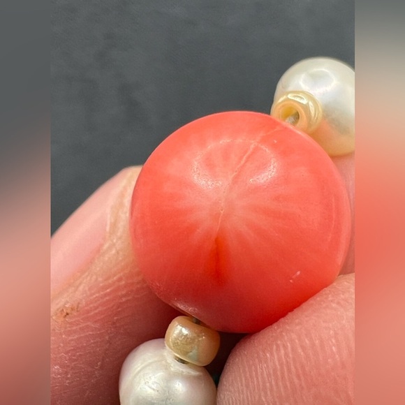 Pearl and coral beads mala - Picture 14 of 17